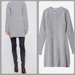 NEW Tibi Tech Poly Sculpted Mini Sweater Dress S